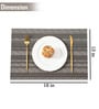 Solid Grey (18x12) PVC Table Placemat (Set of 4)
