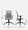 Solid Breathable Mesh  Ergonomic Chair In Grey Colour