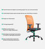 Solid Breathable Mesh  Ergonomic Chair In Orange Colour