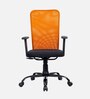 Solid Breathable Mesh  Ergonomic Chair In Orange Colour