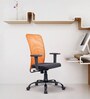 Solid Breathable Mesh  Ergonomic Chair In Orange Colour