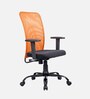Solid Breathable Mesh  Ergonomic Chair In Orange Colour
