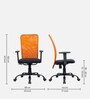 Solid Breathable Mesh  Ergonomic Chair In Orange Colour