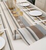 Striped Multicolor (18 x12) PVC Table Linen (Set of 7)