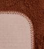 Brown Floral Cotton 32x20 Inches AntiSkid Bath Mat