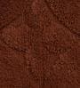 Brown Floral Cotton 32x20 Inches AntiSkid Bath Mat