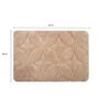 Beige Cotton Plain Floral 32X20 Inches Antiskid Bath Mat