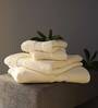 Set of 4 Yellow Cotton 550 GSM Towel Sets