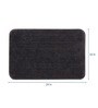 Grey Solid Microfibre 24x16 Inches AntiSkid Bath Mat (Set of 2)