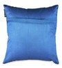 Blue Jute Solid 16x16 inches Cushion Cover (5Pc)
