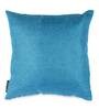 Blue Jute Solid 16x16 inches Cushion Cover (5Pc)