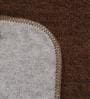 Brown Solid Microfibre 32x20 Inches AntiSkid Bath Mats (Set of 2)