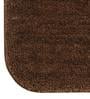 Brown Solid Microfibre 32x20 Inches AntiSkid Bath Mats (Set of 2)
