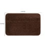 Brown Solid Microfibre 32x20 Inches AntiSkid Bath Mats (Set of 2)