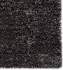 Black Shaggy Polyester 6 ft x 9 ft Machine Made Carpet