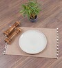 Cleo (19x13) Beige & White Canvas (Set of 2) Placemats