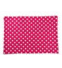 Chorus (19x13) Pink & White Cotton (Set of 2) Placemat