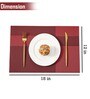 Solid Ruby Red (18x12) PVC Table Placemat (Set of 6)