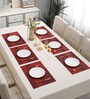 Solid Ruby Red (18x12) PVC Table Placemat (Set of 6)