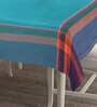 Solid Turquoise Blue Cotton 72X52 Inches Table Runner
