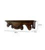 Solid Wood Floating Pooja Shelf In Brown