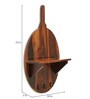 Sheesham Wood Floating Wall Shelf in Provincial Teak Finish