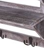 Mango Wood Floating Wallshelf in Rustic Grey Colour