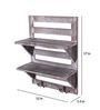 Mango Wood Floating Wallshelf in Rustic Grey Colour