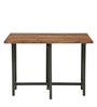Bryant Solid Wood Foldable 4 Seater Dining Cum Console Table In Premium Acacia Finish