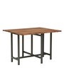 Bryant Solid Wood Foldable 4 Seater Dining Cum Console Table In Premium Acacia Finish