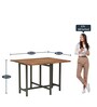 Bryant Solid Wood Foldable 4 Seater Dining Cum Console Table In Premium Acacia Finish