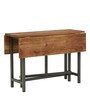 Bryant Solid Wood Foldable 4 Seater Dining Cum Console Table In Premium Acacia Finish