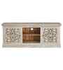 Princess Solid Wood Hand Carved TV Consle in Ash Finish