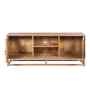 Prince Solid Wood Hand Carved TV Consle in Teak Finish