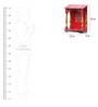 Red & Gold Neem Wood Wall Mounted Mandir Without Door