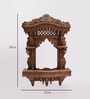 Solid Wood Jharokha in Brown Colour