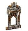 Solid Wood Peacock Jharokha in Rich Golden  Colour in Height 18''