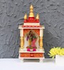 Multicolour Sheesham Wood & MDF Floor Rested Mandir Without Door