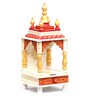 Multicolour Sheesham Wood & MDF Floor Rested Mandir Without Door