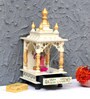 Multicolour Sheesham Wood & MDF Floor Rested Mandir Without Door