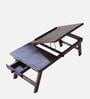 Solid Wood Portable Table in Black Wood Finish