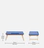 Solid Wood Portable Table in Blue Finish