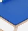 Solid Wood Portable Table in Blue Finish