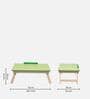 Solid Wood Portable Table in Green Finish