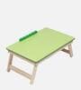 Solid Wood Portable Table in Green Finish