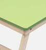 Solid Wood Portable Table in Green Finish