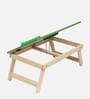 Solid Wood Portable Table in Green Finish