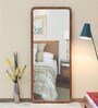 Solid Wood Rectangle Full Length Mirror in Natural Colour