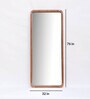 Solid Wood Rectangle Full Length Mirror in Natural Colour