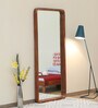 Solid Wood Rectangle Full Length Mirror in Natural Colour